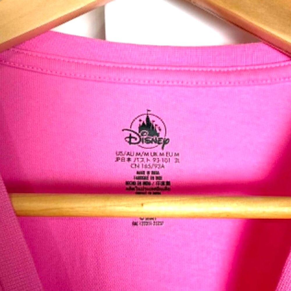Disney Parks 2025 Mickey and Minnie Pink Christmas Bow T-Shirt - Picture 4 of 5